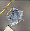 NEVOLI™ | Gescheurd Wijde Benen Denim Korte Broek