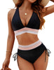 NEVOLI™ | Hoge Taille Tummy Control Kleur Blok Bikinisets