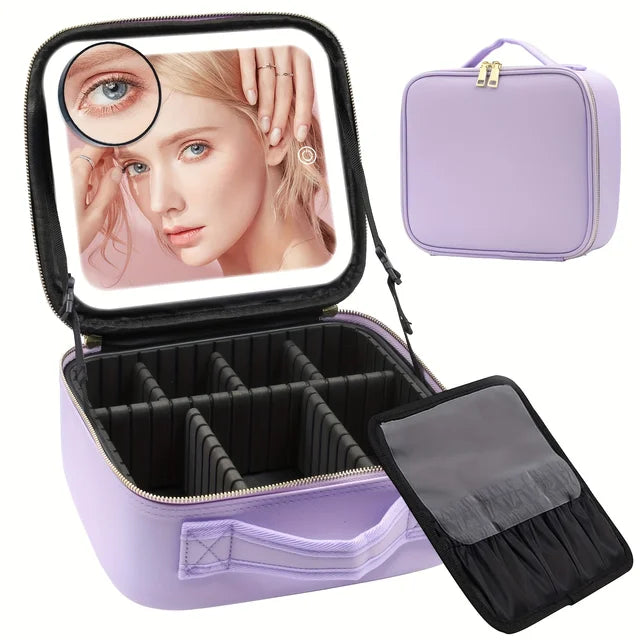 BeautyBox™️ | De ultieme LED-spiegel make-up organizer voor perfecte opslag en styling