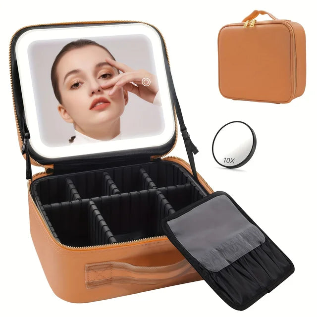 BeautyBox™️ | De ultieme LED-spiegel make-up organizer voor perfecte opslag en styling