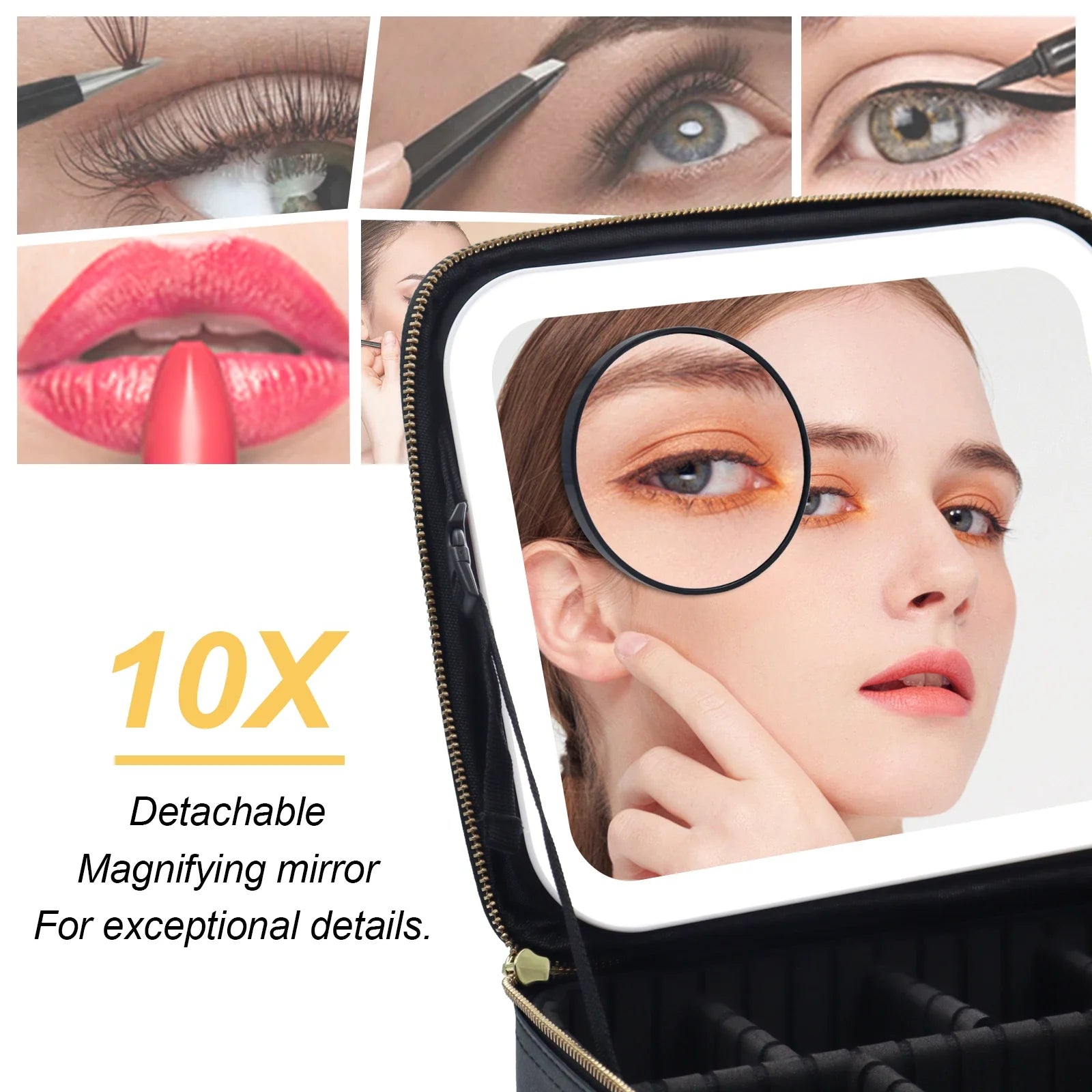 BeautyBox™️ | De ultieme LED-spiegel make-up organizer voor perfecte opslag en styling