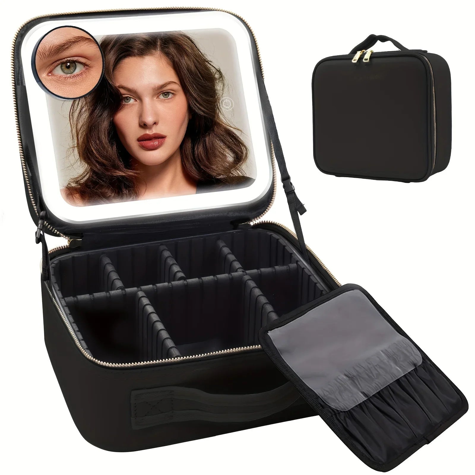 BeautyBox™️ | De ultieme LED-spiegel make-up organizer voor perfecte opslag en styling