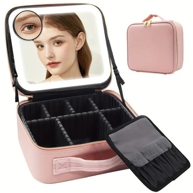 BeautyBox™️ | De ultieme LED-spiegel make-up organizer voor perfecte opslag en styling