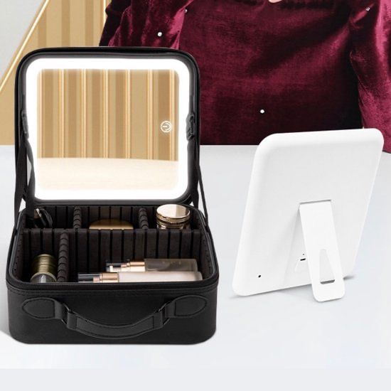 BeautyBox™️ | De ultieme LED-spiegel make-up organizer voor perfecte opslag en styling