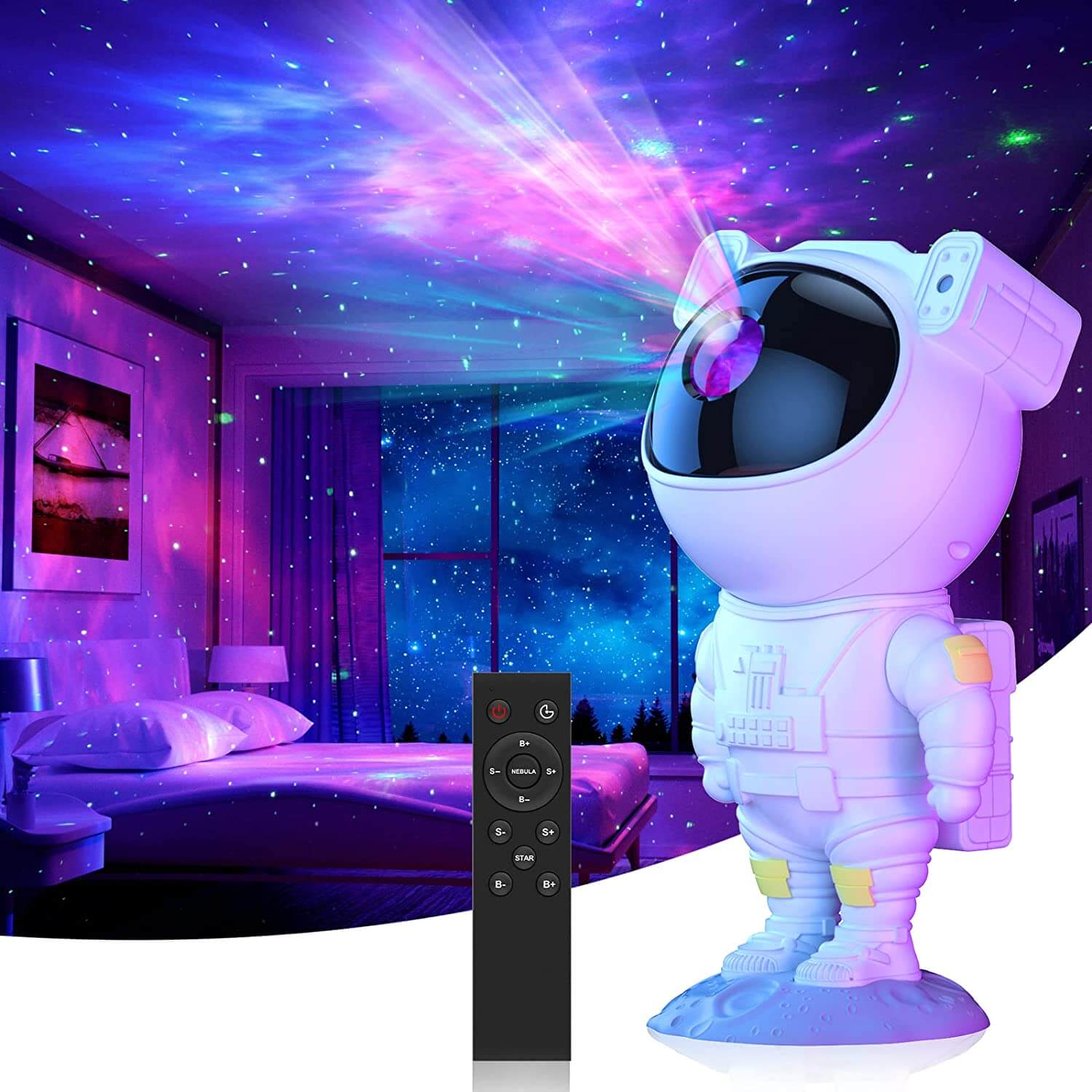 De Galaxy Bot™ | Astronaut Galaxy Projector!